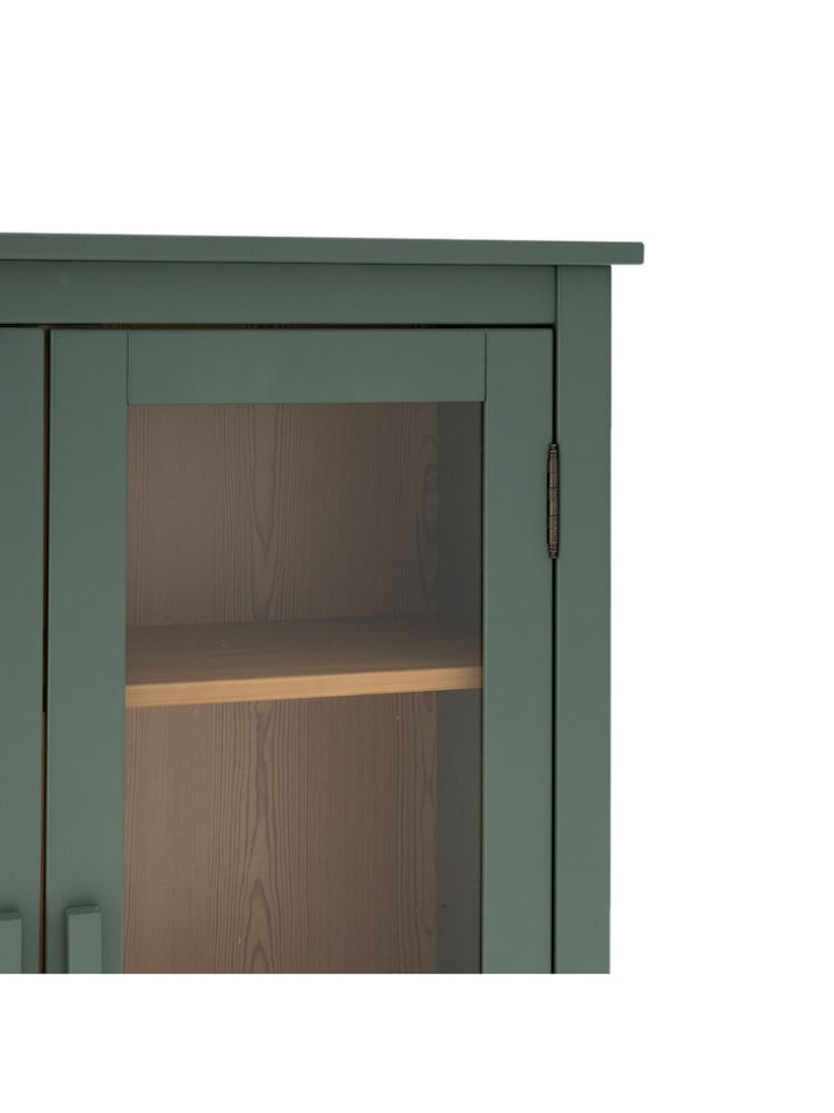 La Redoute Intérieurs Green Alvina Solid Pine Low China Cabinet - Image 6 of 6