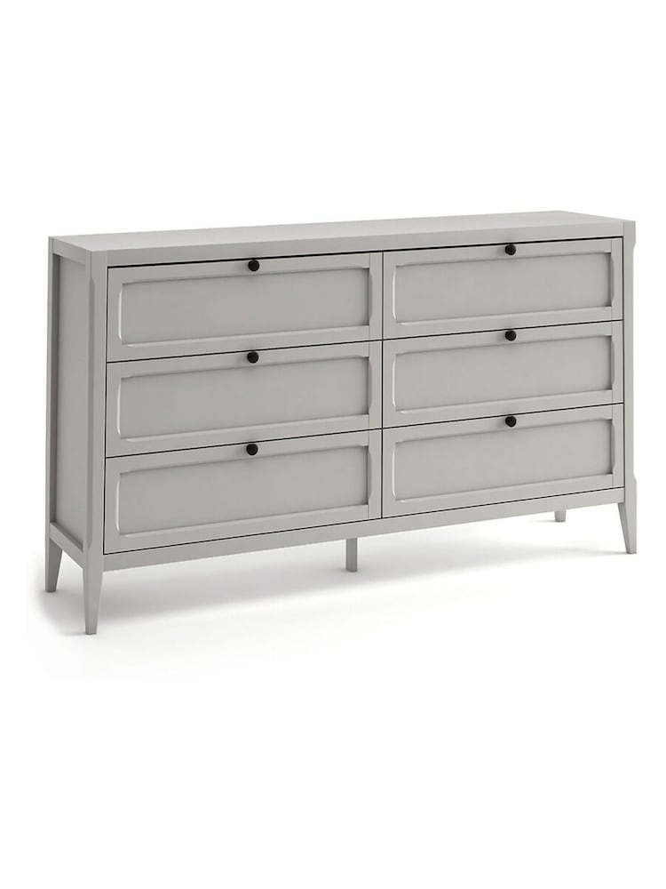 La Redoute Intérieurs Light Grey Eugenie Chest of 6 Drawers - Image 2 of 4
