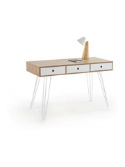 La Redoute Intérieurs White Wood Biface 3-Drawer Desk - Image 2 of 3