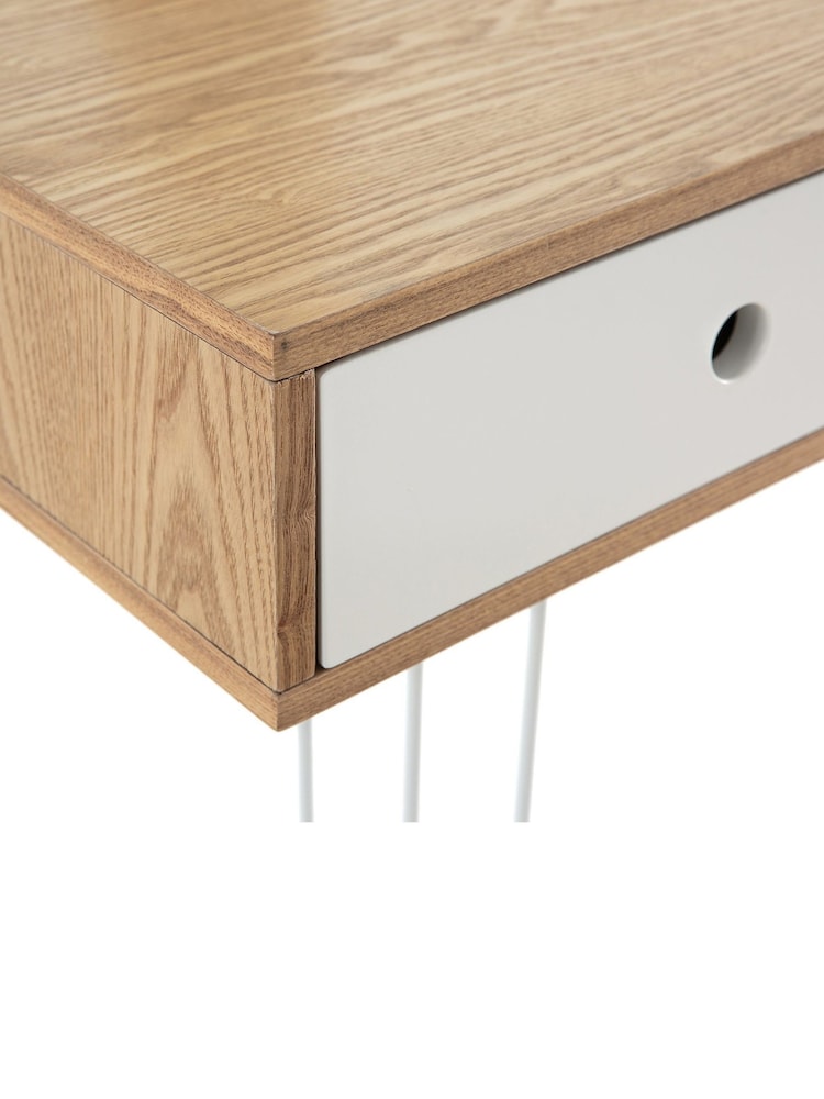 La Redoute Intérieurs White Wood Biface 3-Drawer Desk - Image 3 of 3