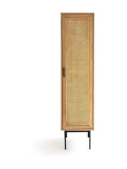 La Redoute Intérieurs Natural Waska Oak And Rattan Single Wardrobe - Image 2 of 5