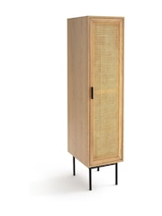 La Redoute Intérieurs Natural Waska Oak And Rattan Single Wardrobe - Image 3 of 5