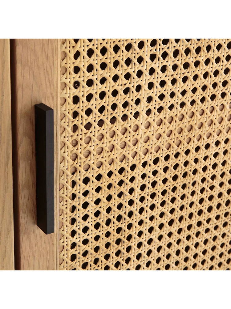 La Redoute Intérieurs Natural Waska Oak And Rattan Single Wardrobe - Image 5 of 5