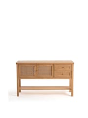 La Redoute Intérieurs Natural Gabin Pine & Rattan Sideboard - Image 2 of 5