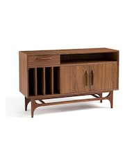 La Redoute Intérieurs Walnut Larsen Vinyl Storage Cabinet - Image 2 of 6