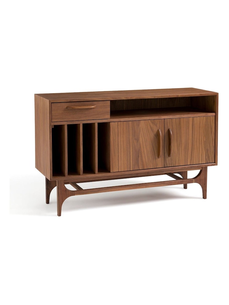 La Redoute Intérieurs Walnut Larsen Vinyl Storage Cabinet - Image 2 of 6