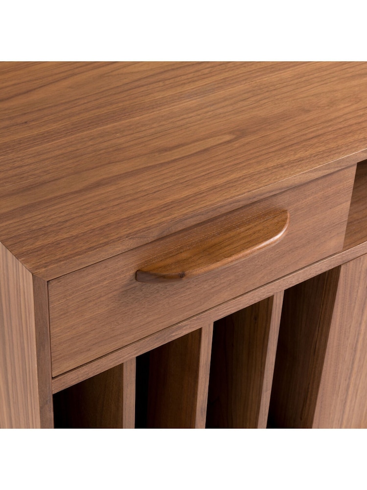 La Redoute Intérieurs Walnut Larsen Vinyl Storage Cabinet - Image 6 of 6