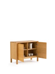 La Redoute Intérieurs Black Adelita Oak Veneer 2-Door Sideboard - Image 4 of 5