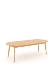 La Redoute Intérieurs Oak Biface Veneer 4 to 10 Seater Ext Dining Table - Image 4 of 6