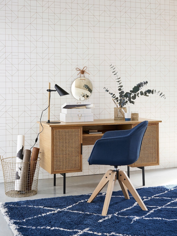 La Redoute Intérieurs Oak Waska Double Cabinet Desk - Image 1 of 5