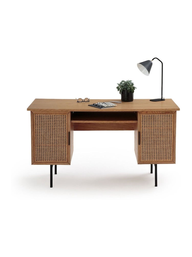 La Redoute Intérieurs Oak Waska Double Cabinet Desk - Image 2 of 5