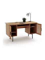 La Redoute Intérieurs Oak Waska Double Cabinet Desk - Image 3 of 5