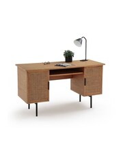 La Redoute Intérieurs Oak Waska Double Cabinet Desk - Image 4 of 5