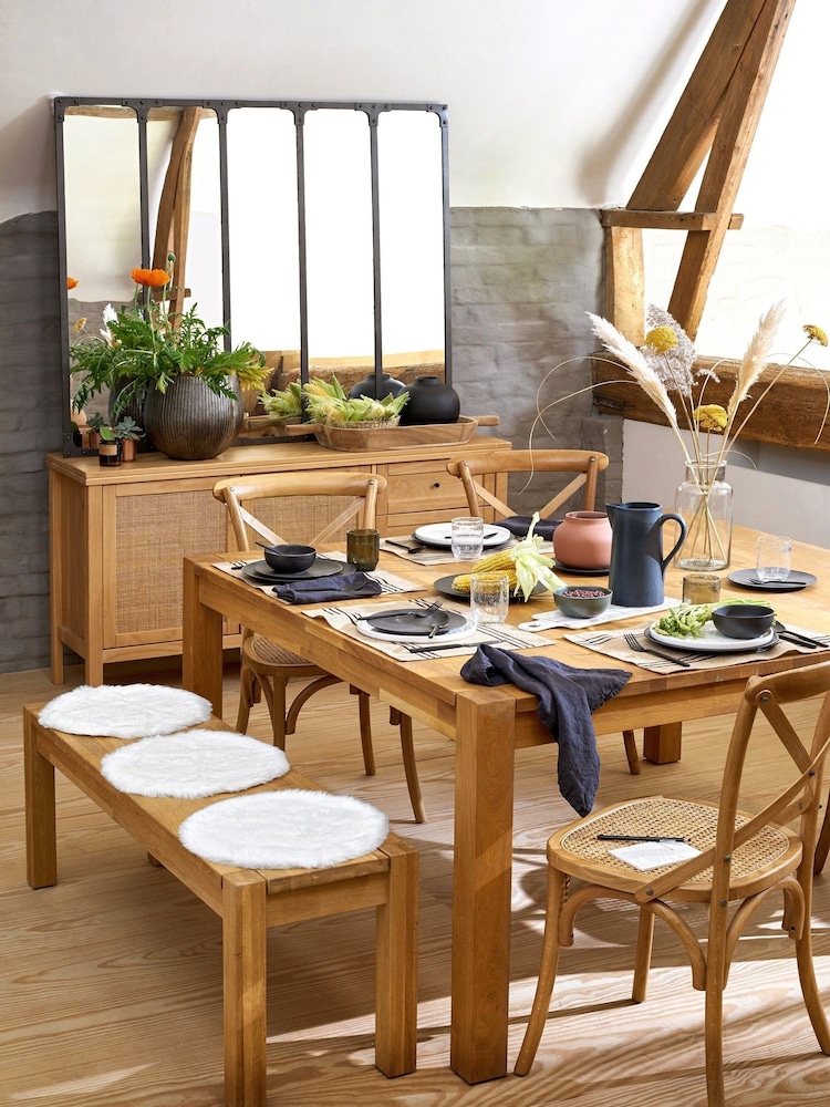 La Redoute Intérieurs Oak Adelita Square 8 Seater Dining Table - Image 1 of 5