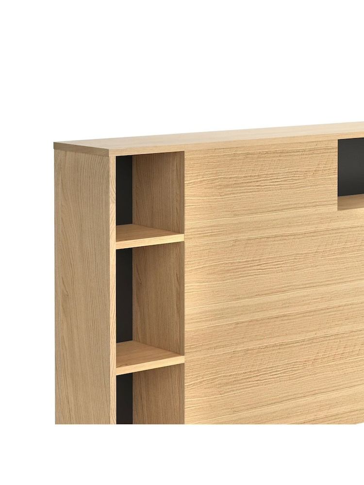 La Redoute Intérieurs Light Oak Wood Biface Veneer Storage Headboard - Image 4 of 4 La Redoute Intérieurs Light Oak Wood Biface Veneer Storage Headboard - Image 4 of 4