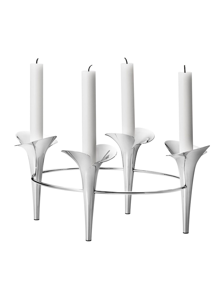 Georg Jensen Silver Bloom Botanica Taper Candle Holder - Image 2 of 3