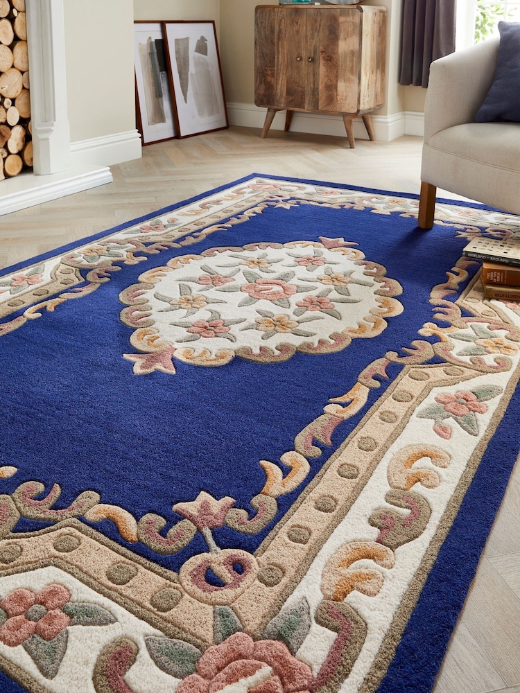 Origin Rug Collection. Blue Shensi Wool Rug - Image 1 of 6