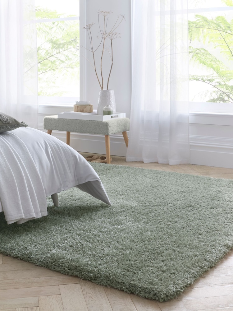 Origin Rug Collection. Green Chicago Soft Shaggy Rug - Image 1 of 6