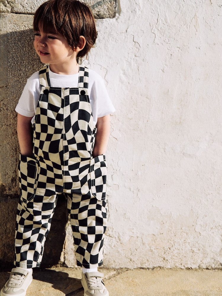 Black/Ecru Checkerboard - Peto (3 meses-7 años) - Imagen 1 de 8