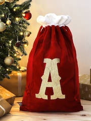 Personalised Red Velvet Initial Sack by My 1st Years - Image 1 of 3