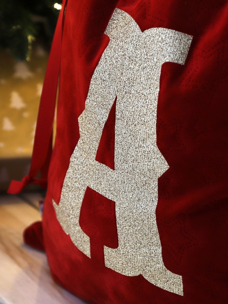 Personalised Red Velvet Initial Sack by My 1st Years - Image 2 of 3