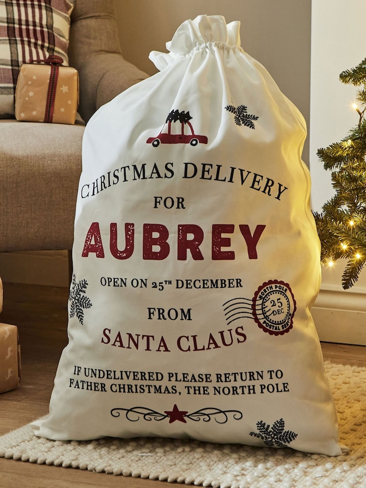 Personalised Christmas Delivery Canvas Gift Sack by My 1st Years - Image 1 of 4