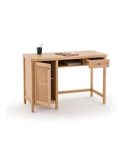 La Redoute Intérieurs Natural Gabin Solid Pine and Cane Desk - Image 2 of 2