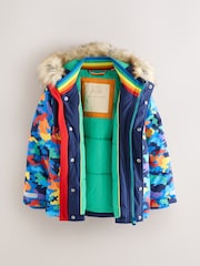 Little Bird by Jools Oliver Multi Shower Resistant Camo Padded Coat with Faux Fur Hood - Image 2 of 9
