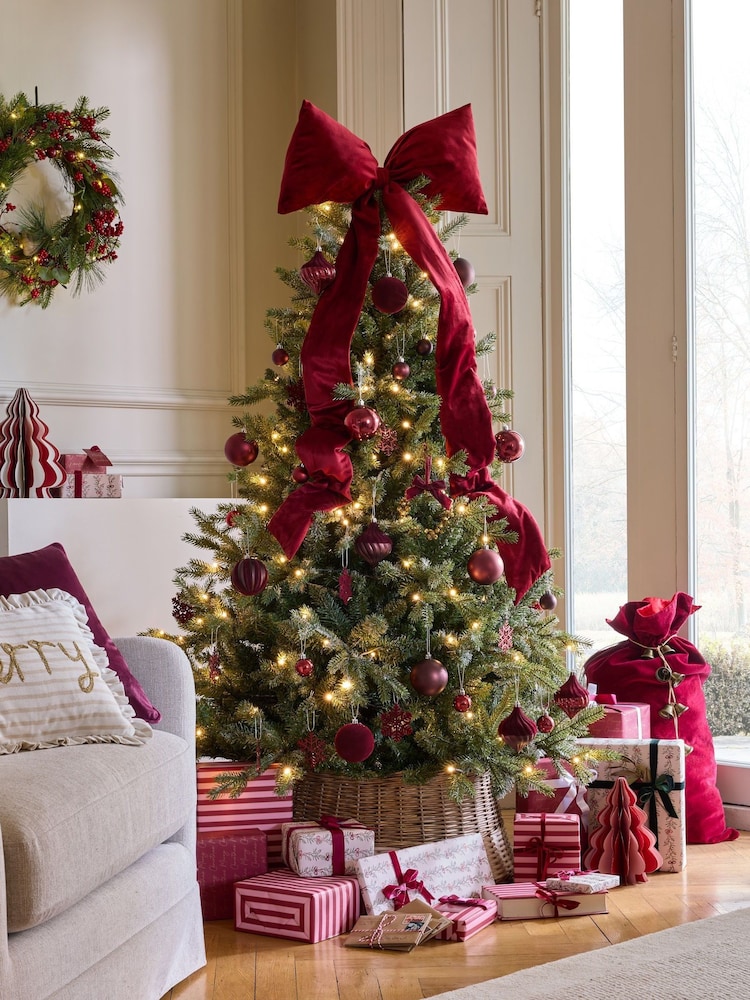 Burgandy Foliage Luxury Set of 3, 3m Christmas Wrapping Papers - Image 4 of 4