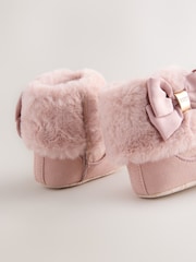 Baker by Ted Baker Baby Girls Faux Fur Trim Padders Boots - Image 4 of 5