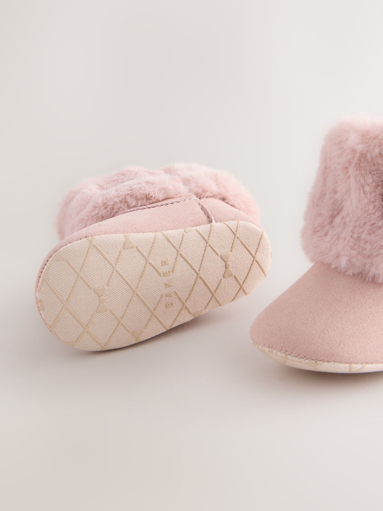 Baker by Ted Baker Baby Girls Faux Fur Trim Padders Boots - Image 5 of 5