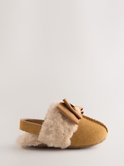 Baker by Ted Baker Baby Girls Faux Fur Trim Padders Mules - Image 2 of 6