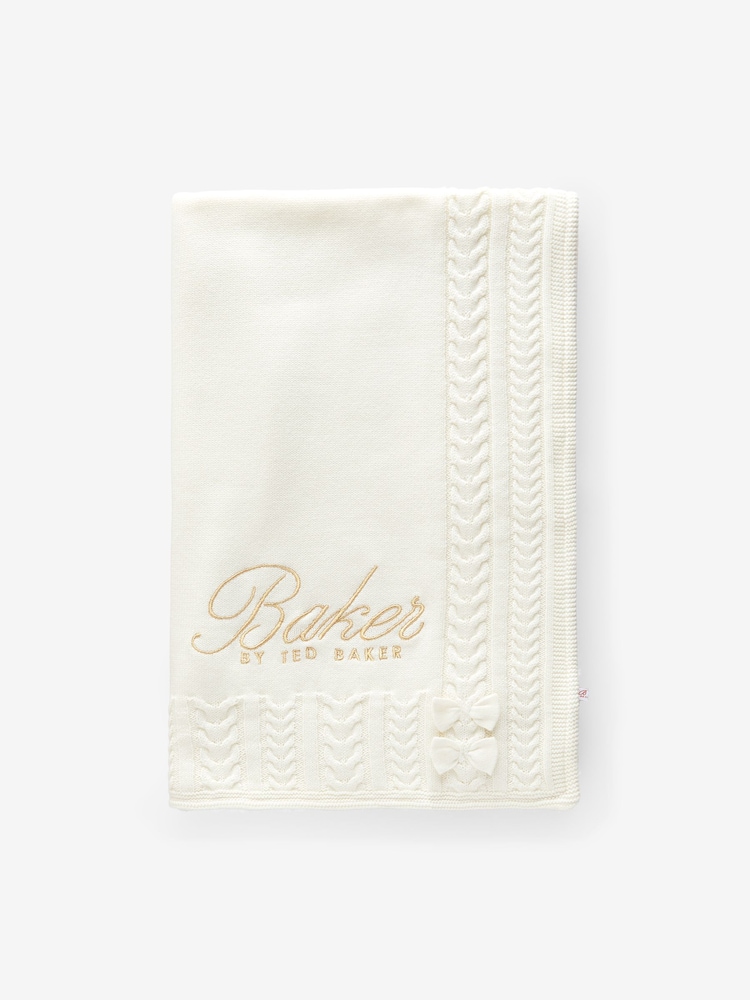 Baker by Ted Baker Cable Knit Fleece Blanket - Image 1 of 5 Baker by Ted Baker Cable Knit Fleece Blanket - Image 1 of 5