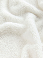 Cream - Baker by Ted Baker Cable Knit Fleece Blanket - Slika 5 iz 5