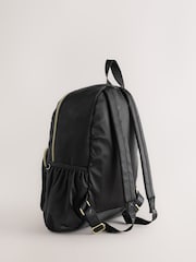 Baker by Ted Baker Girls Back To School Black Quilted Bow Backpack with Pencil Case - Image 2 of 7