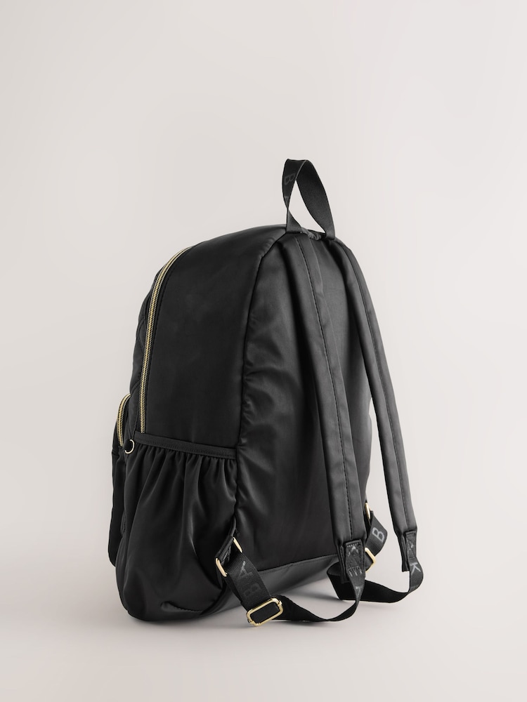 Baker by Ted Baker Girls Back To School Black Quilted Bow Backpack with Pencil Case - Image 2 of 7