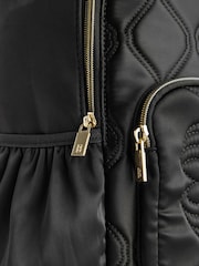 Baker by Ted Baker Girls Back To School Black Quilted Bow Backpack with Pencil Case - Image 4 of 7