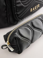 Baker by Ted Baker Girls Back To School Black Quilted Bow Backpack with Pencil Case - Image 5 of 7