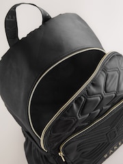 Baker by Ted Baker Girls Back To School Black Quilted Bow Backpack with Pencil Case - Image 7 of 7