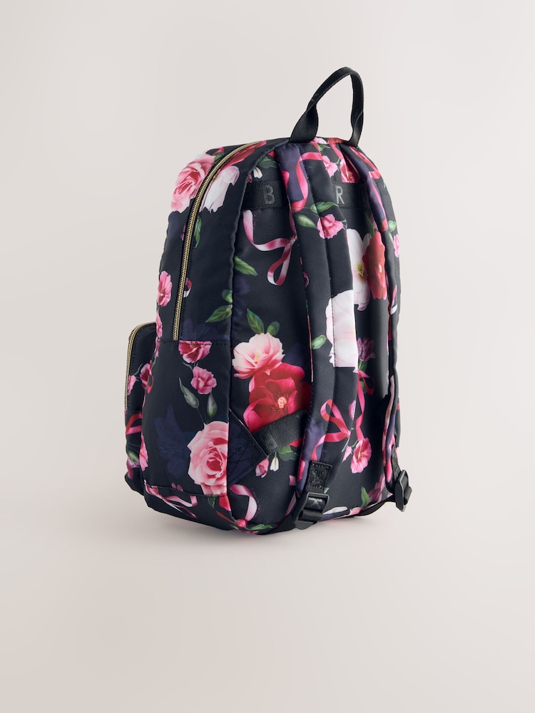Baker by Ted Baker Girls Back to School Floral Print Backpack with Pencil Case - Image 2 of 7
