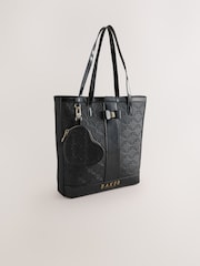 Baker by Ted Baker Girls Back to School Embossed PU Black Tote Bag - Image 2 of 8