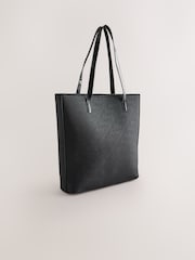 Baker by Ted Baker Girls Back to School Embossed PU Black Tote Bag - Image 3 of 8