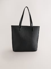 Baker by Ted Baker Girls Back to School Embossed PU Black Tote Bag - Image 4 of 8