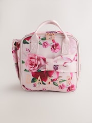 Baker by Ted Baker Girls Pink Back to School Floral Print Bow Lunch Bag - Bild 1 von 9