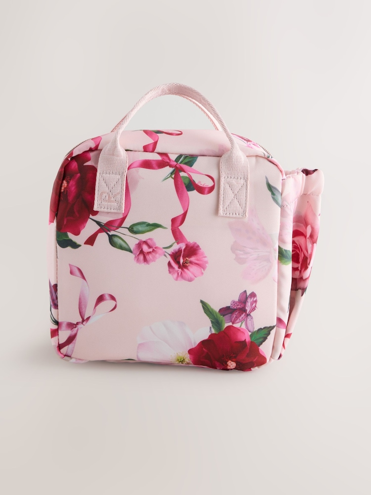 Baker by Ted Baker Girls Pink Back to School Floral Print Bow Lunch Bag - Bild 2 von 9
