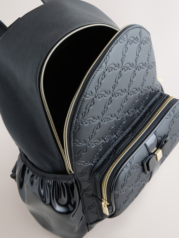 Baker by Ted Baker Girls Back to School Embossed Bow Backpack - Image 10 of 10