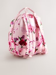 Baker by Ted Baker Girls Pink Back to School Floral Print Bow Backpack - Imagen 2 de 6
