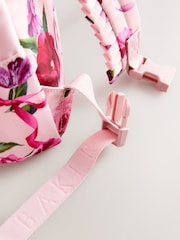 Baker by Ted Baker Girls Pink Back to School Floral Print Bow Backpack - Imagen 5 de 6