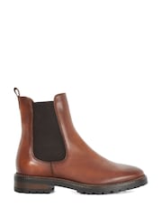 Dune London Brown Poema Cleated Sole Chelsea Boots - Image 2 of 6