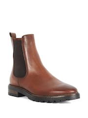Dune London Brown Poema Cleated Sole Chelsea Boots - Image 3 of 6